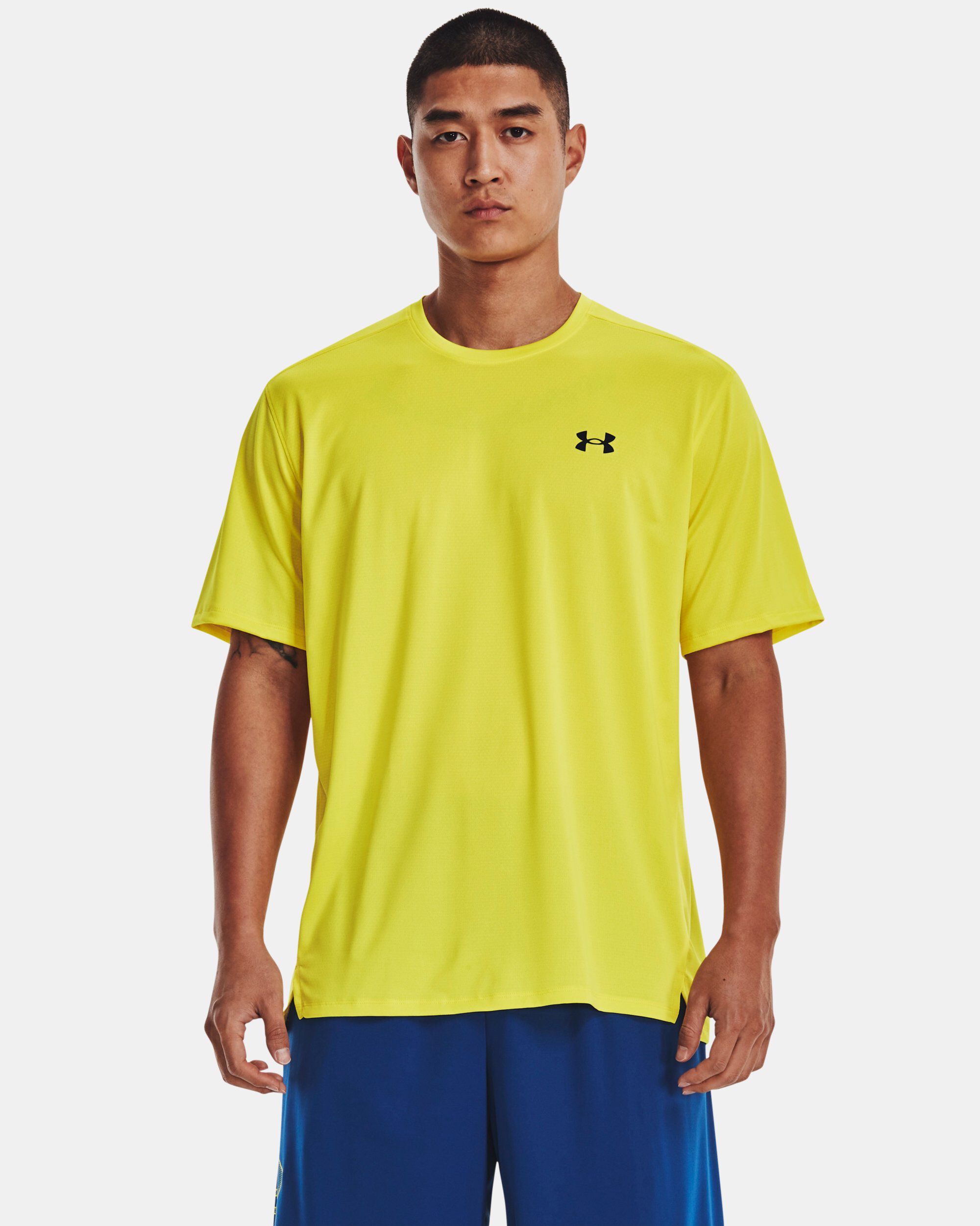 Yellow under armour t shirt top