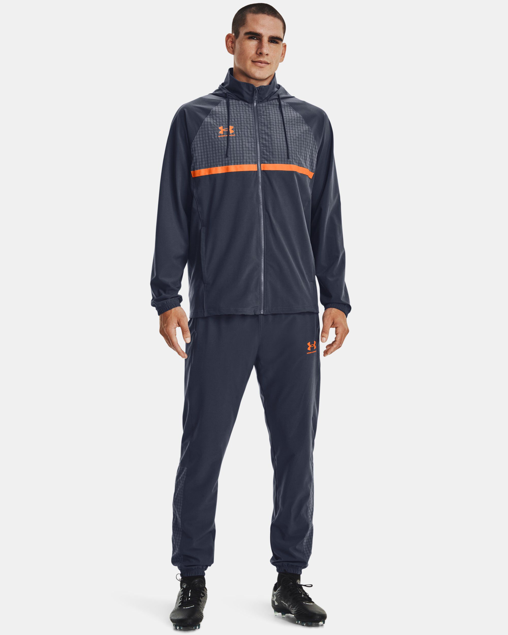 Under armour outlet mens grey tracksuit