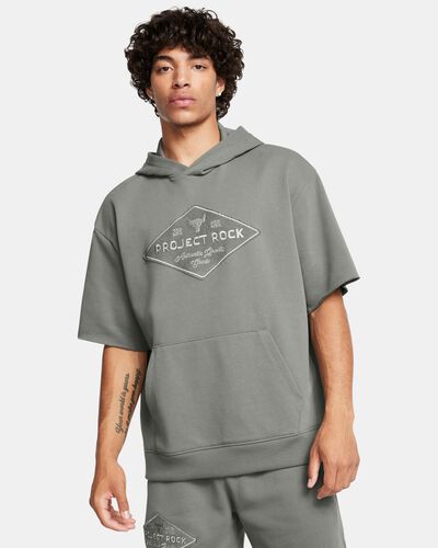 Men's Project Rock Heavyweight Tools Of The Trade Short Sleeve Hoodie