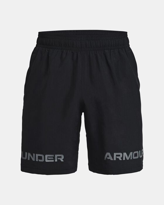 Men's UA Woven Graphic Wordmark Shorts image number 4