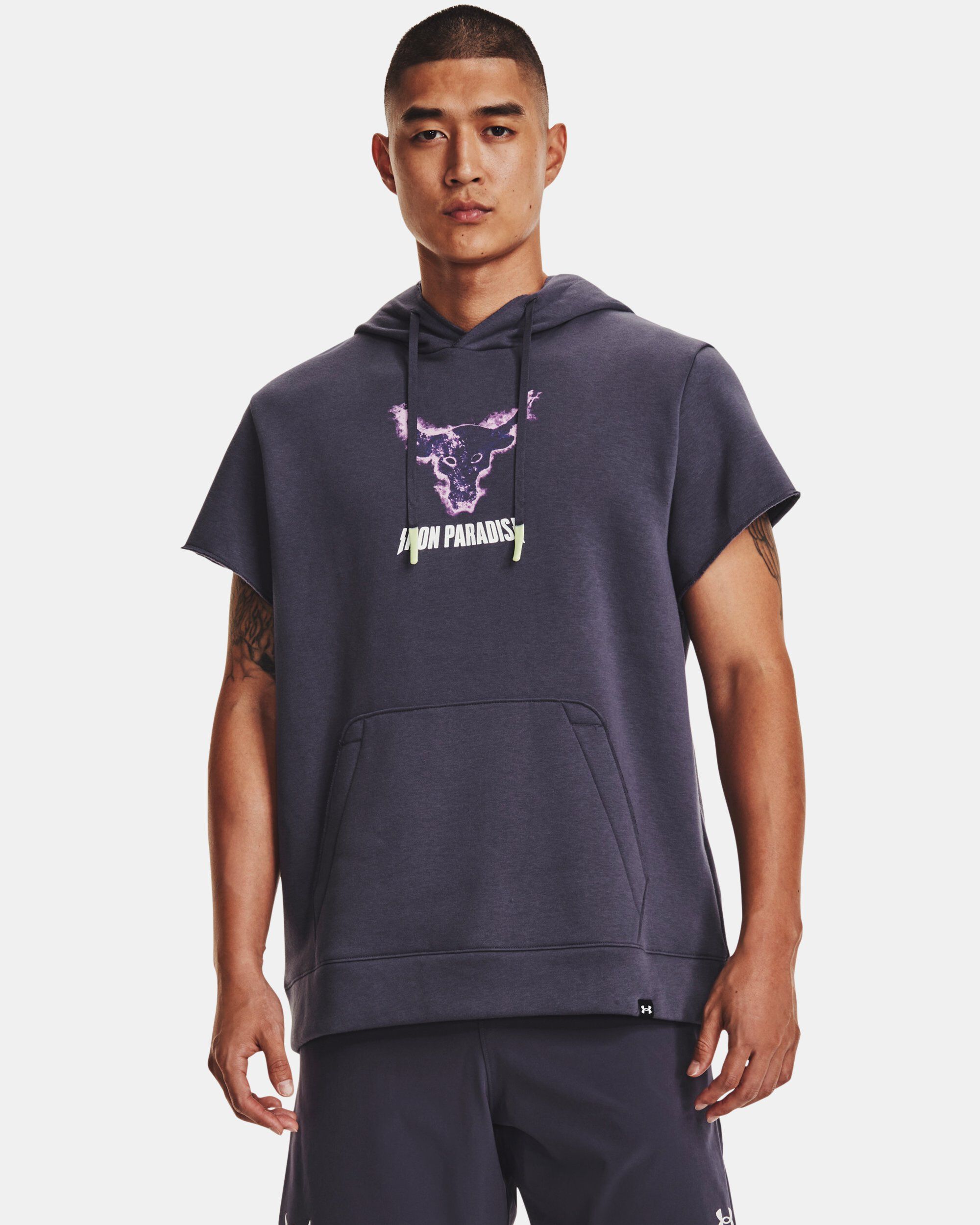 Buy Men s Project Rock Rival Fleece Cap Hoodie Purple in Dubai UAE Under Armour