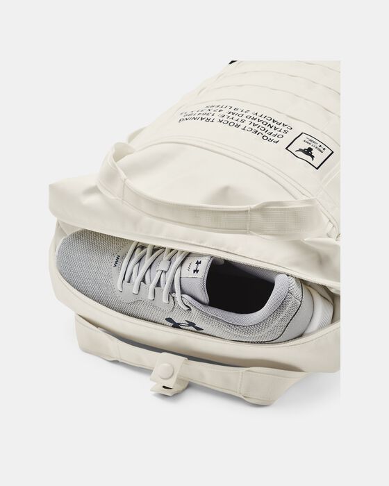 Buy Project Rock Box Duffle Backpack White in Dubai, UAE Under Armour