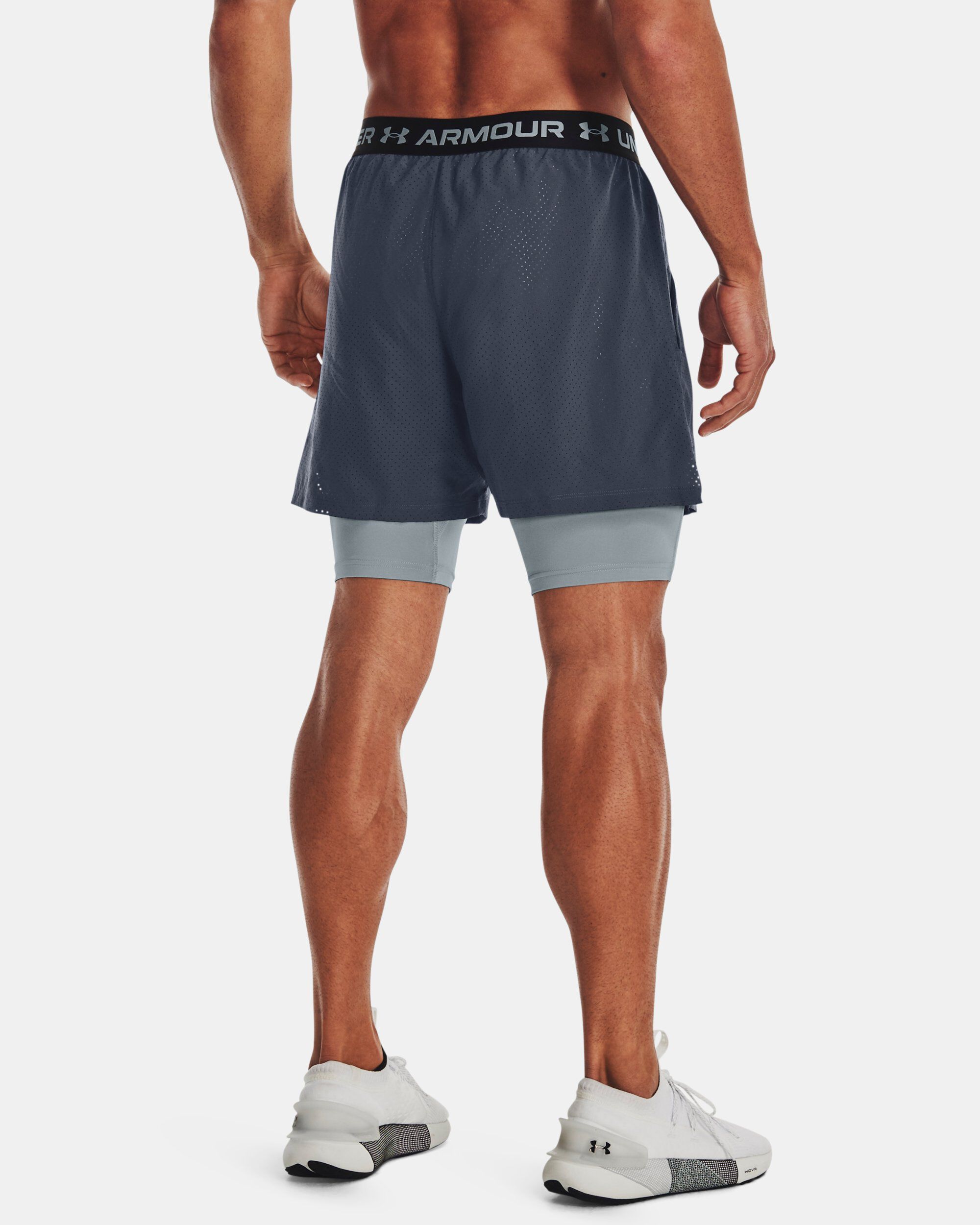 Under Armour Men s UA Vanish Woven 2 in 1 Vent Shorts Grey in