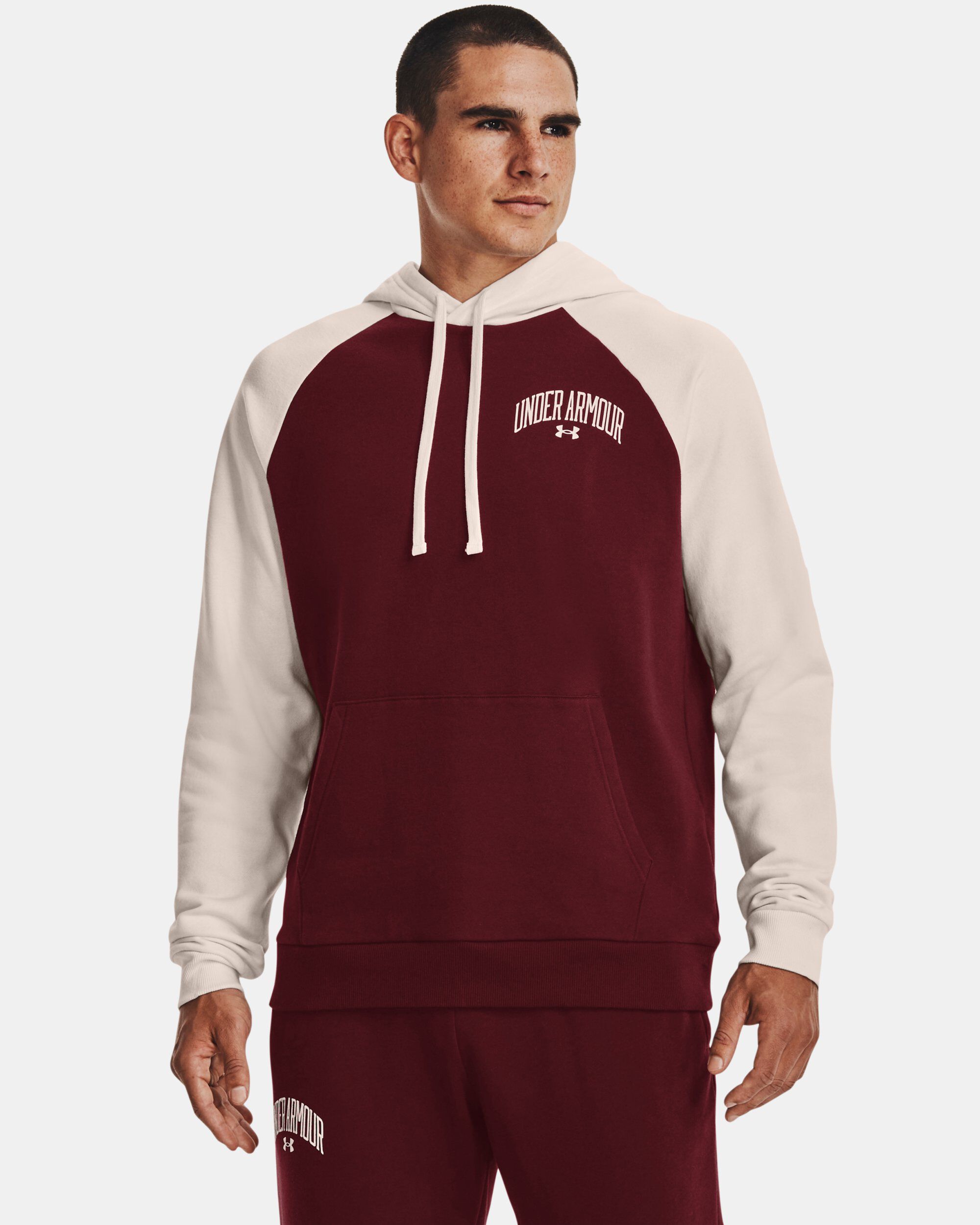 Red under armour hoodie mens online