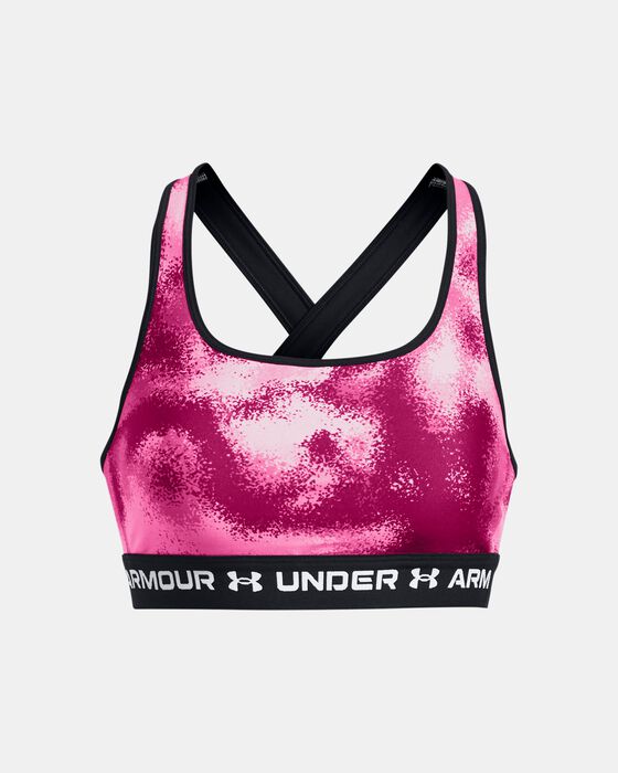 Women's Armour® Mid Crossback Printed Sports Bra image number 0