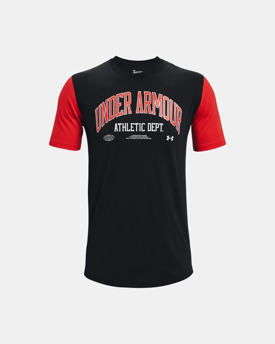 Men's UA Athletic Department Colorblock Short Sleeve image number 4