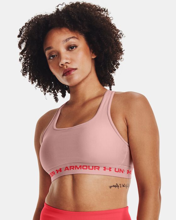 Women's Armour® Mid Crossback Heather Sports Bra image number 2