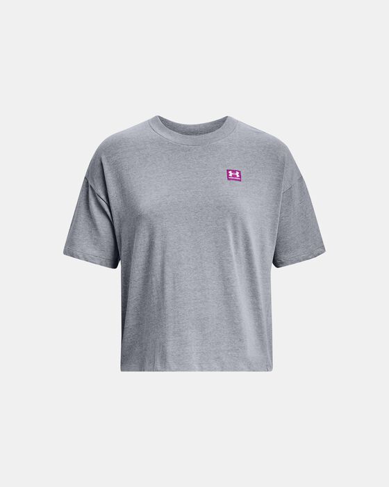 Women's UA Logo LC Oversized Heavyweight Short Sleeve image number 4