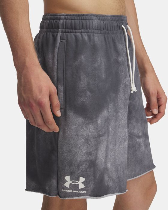 Men's UA Rival Terry Printed 8" Shorts image number 3