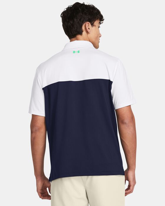 Men's UA Tee To Green Color Block Polo image number 1