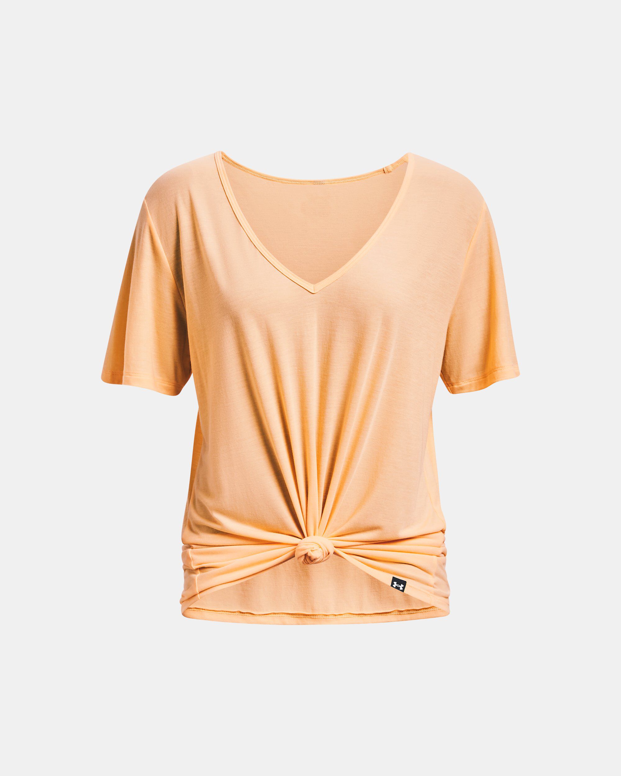 Under Armour Women s Project Rock Completer Deep V T Shirt Yellow