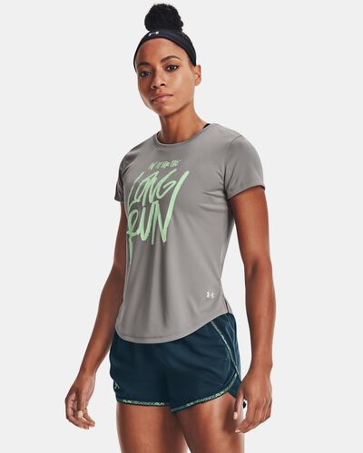 Women's UA Long Run Graphic Short Sleeve