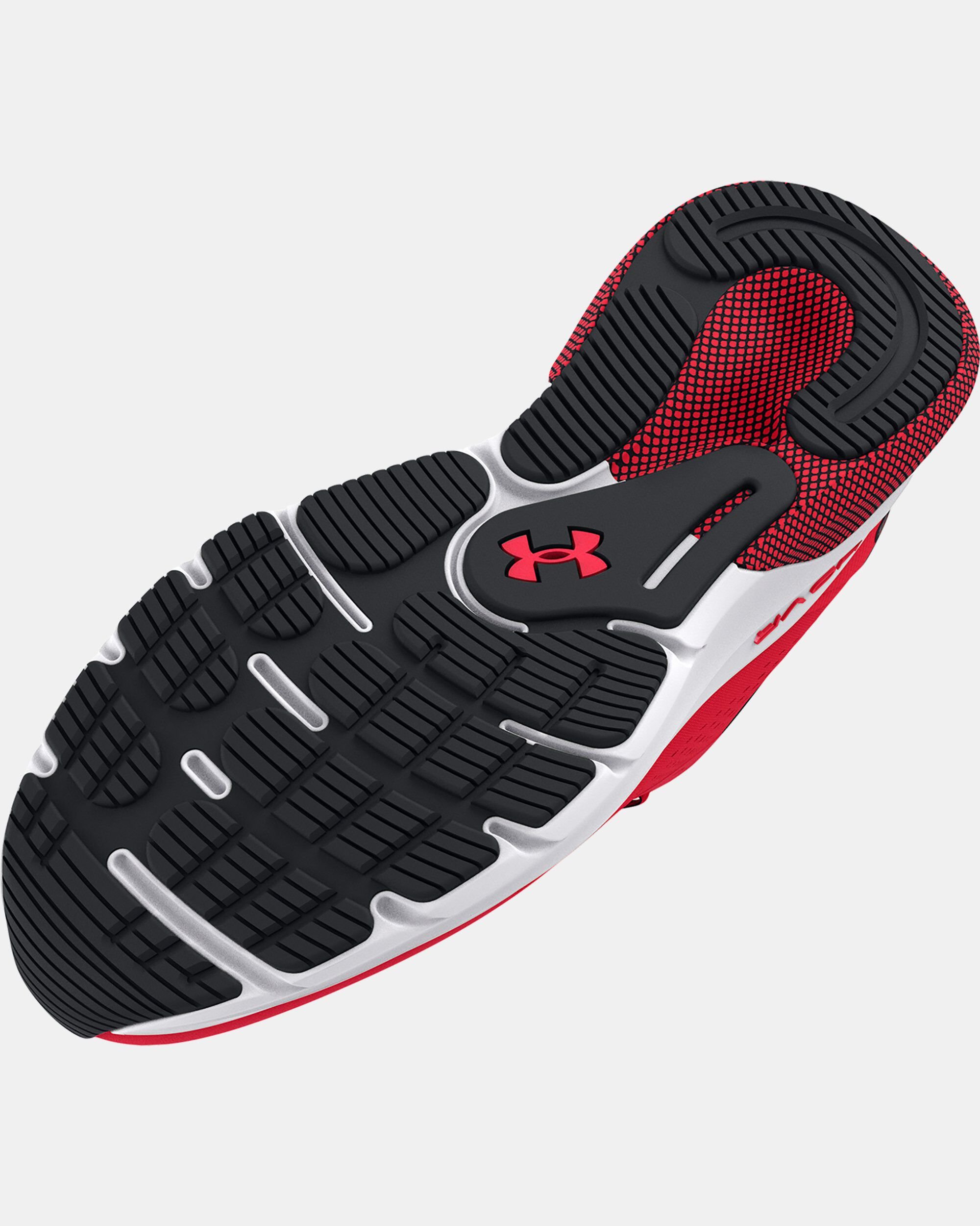 Mens black and red under armour shoes top
