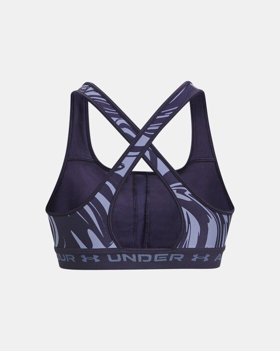 Women's Armour® Mid Crossback Printed Sports Bra image number 7
