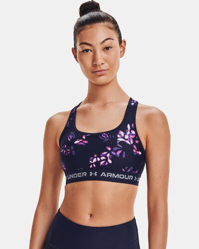 Women's Armour® Mid Crossback Printed Sports Bra
