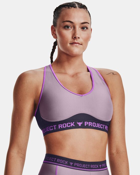 Women's Project Rock Crossback Disrupt Sports Bra image number 2