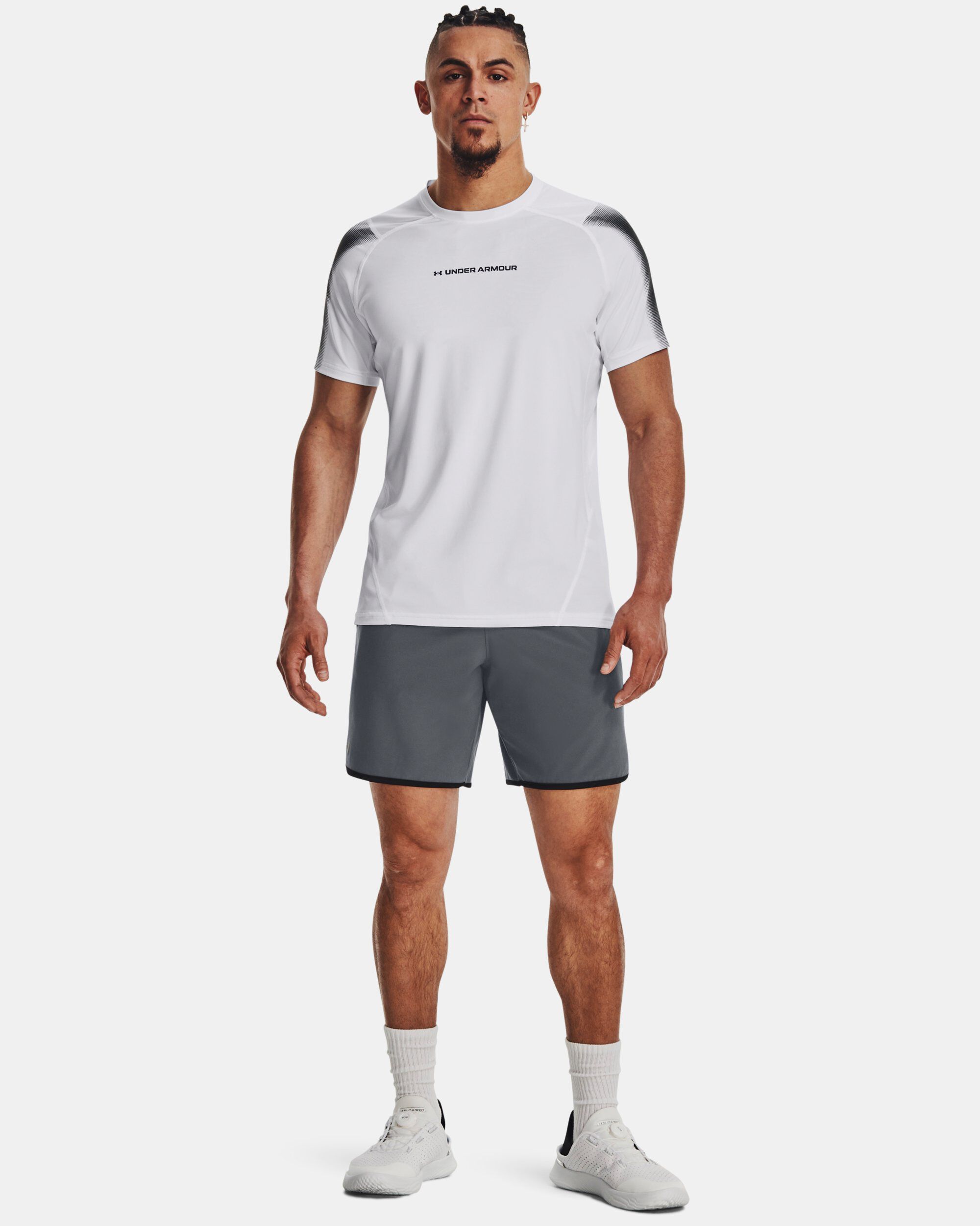 Mens white fitted short sleeve shirt cheap