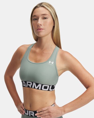 Women's HeatGear® Armour Mid Branded Sports Bra