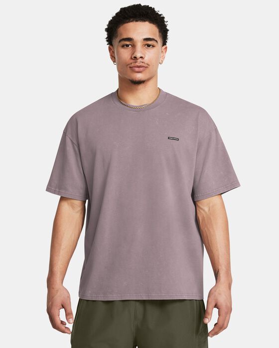 Men's UA Heavyweight Oversized Logo Wash Short Sleeve image number 0