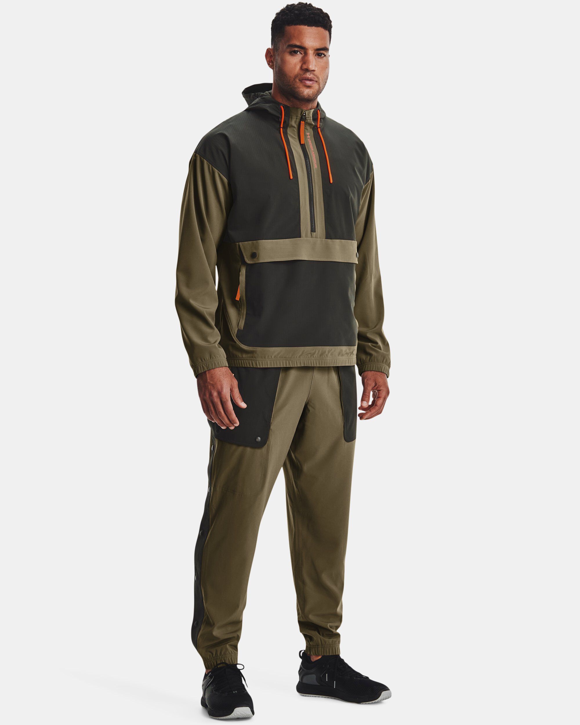 Under Armour Men s UA RUSH Woven Hooded Popover Green in Dubai UAE