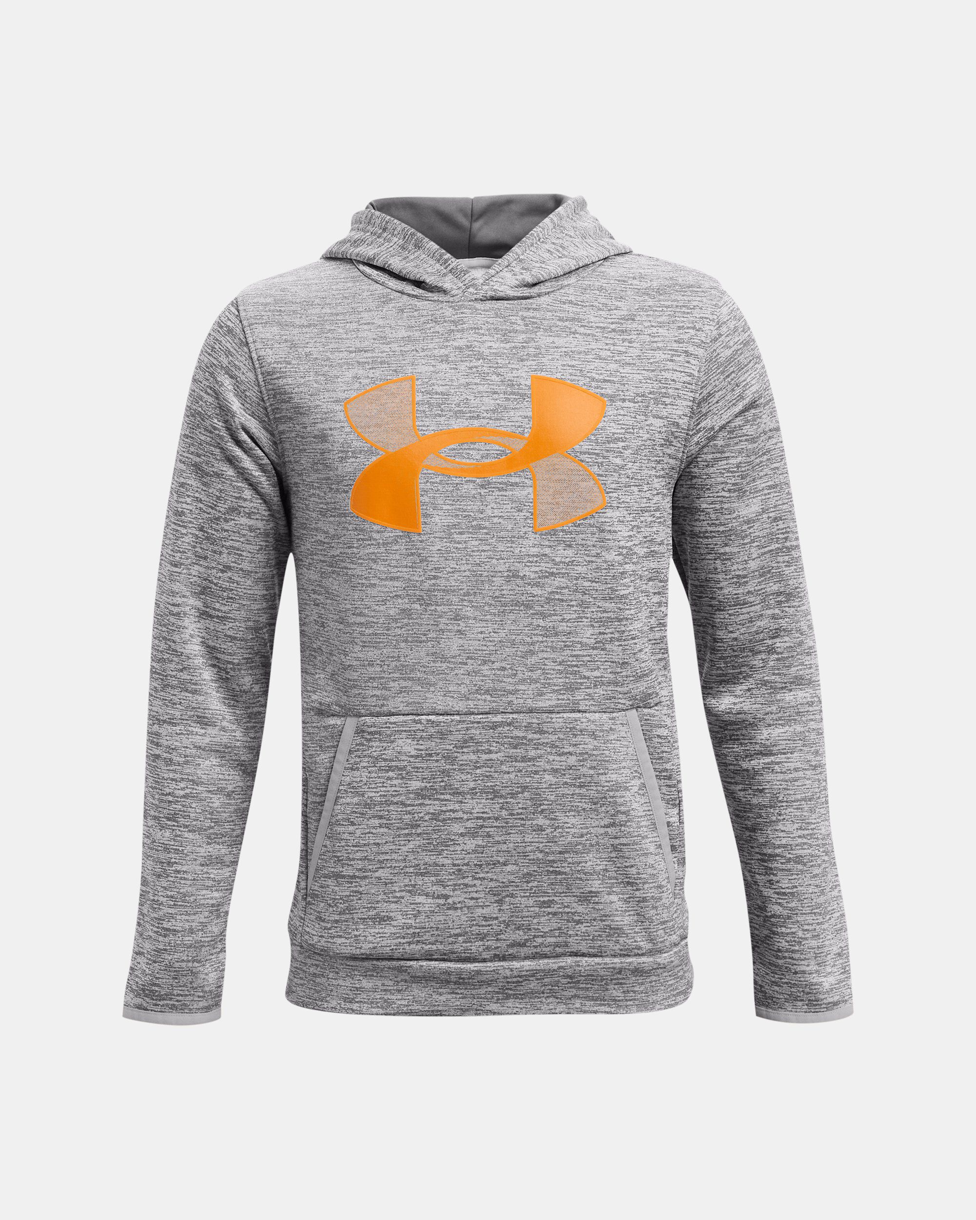Under Armour Boys Armour Fleece Big Logo Hoodie Grey in Dubai UAE