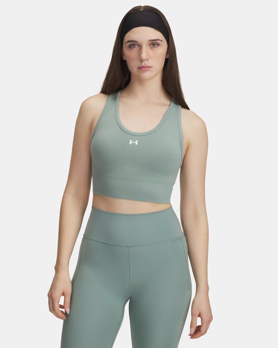 Women's UA Vanish Seamless Mid Sports Bra image number 2