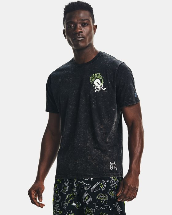 Men's UA Run Your Face Off Flying Short Sleeve image number 1