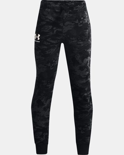 Boys' UA Rival Fleece ABC Camo Joggers