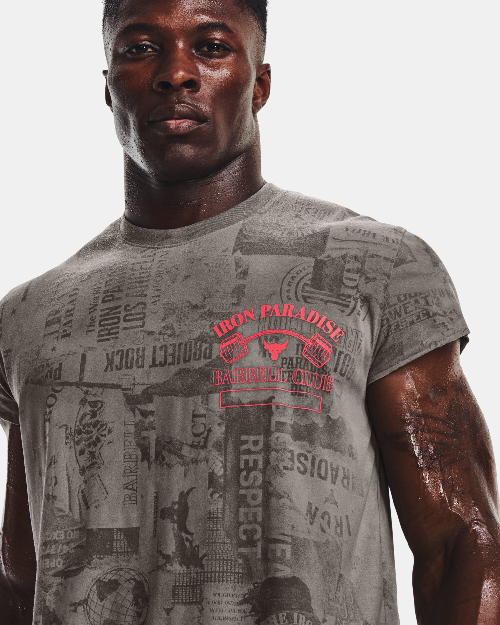 Buy Men s Project Rock Show Your Gym Short Sleeve Grey in Dubai UAE Under Armour