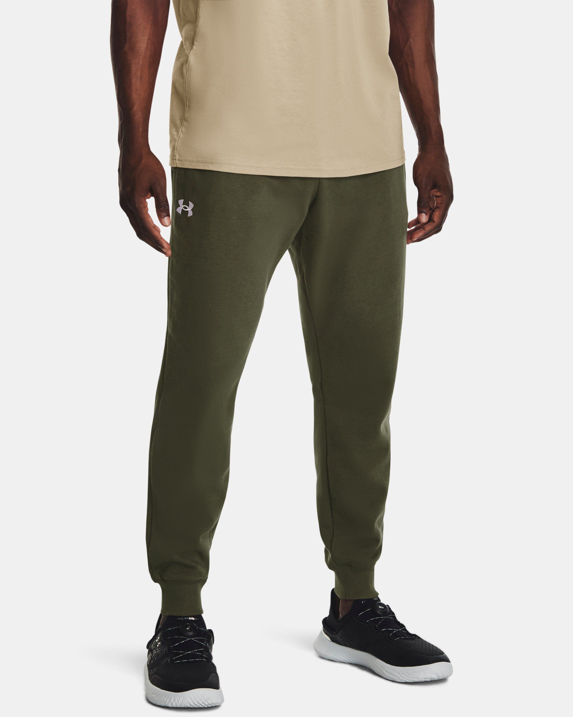 Men's ua rival fleece logo joggers clearance