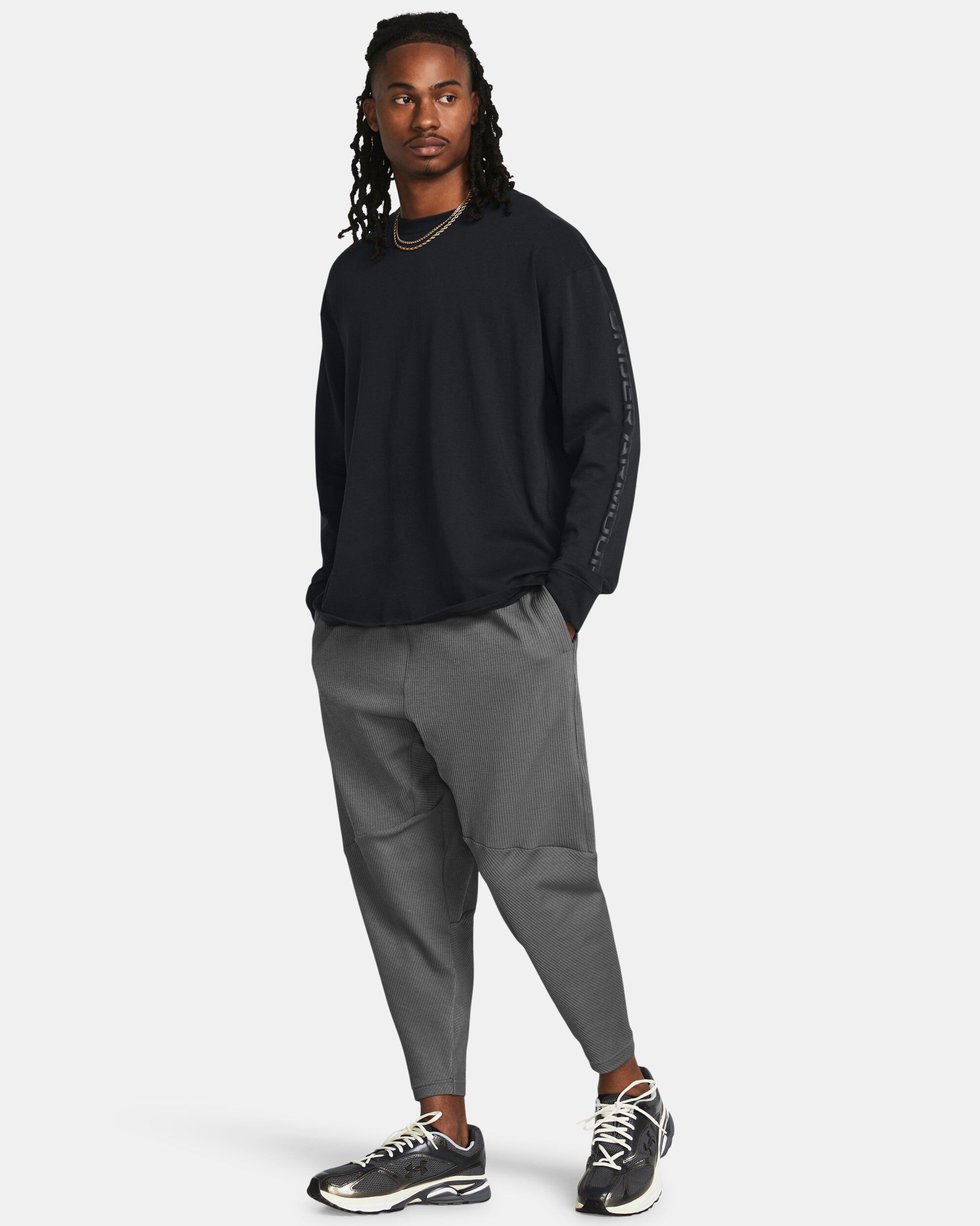 Grey ribbed sweatpants best sale