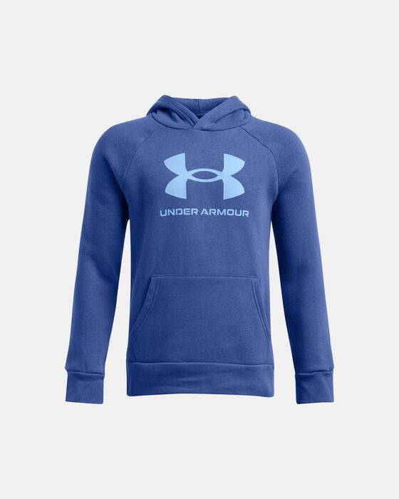 Boys' UA Rival Fleece Big Logo Hoodie image number 0