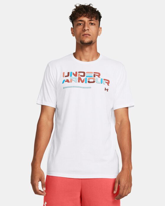 Men's UA Colorblock Wordmark Short Sleeve image number 0