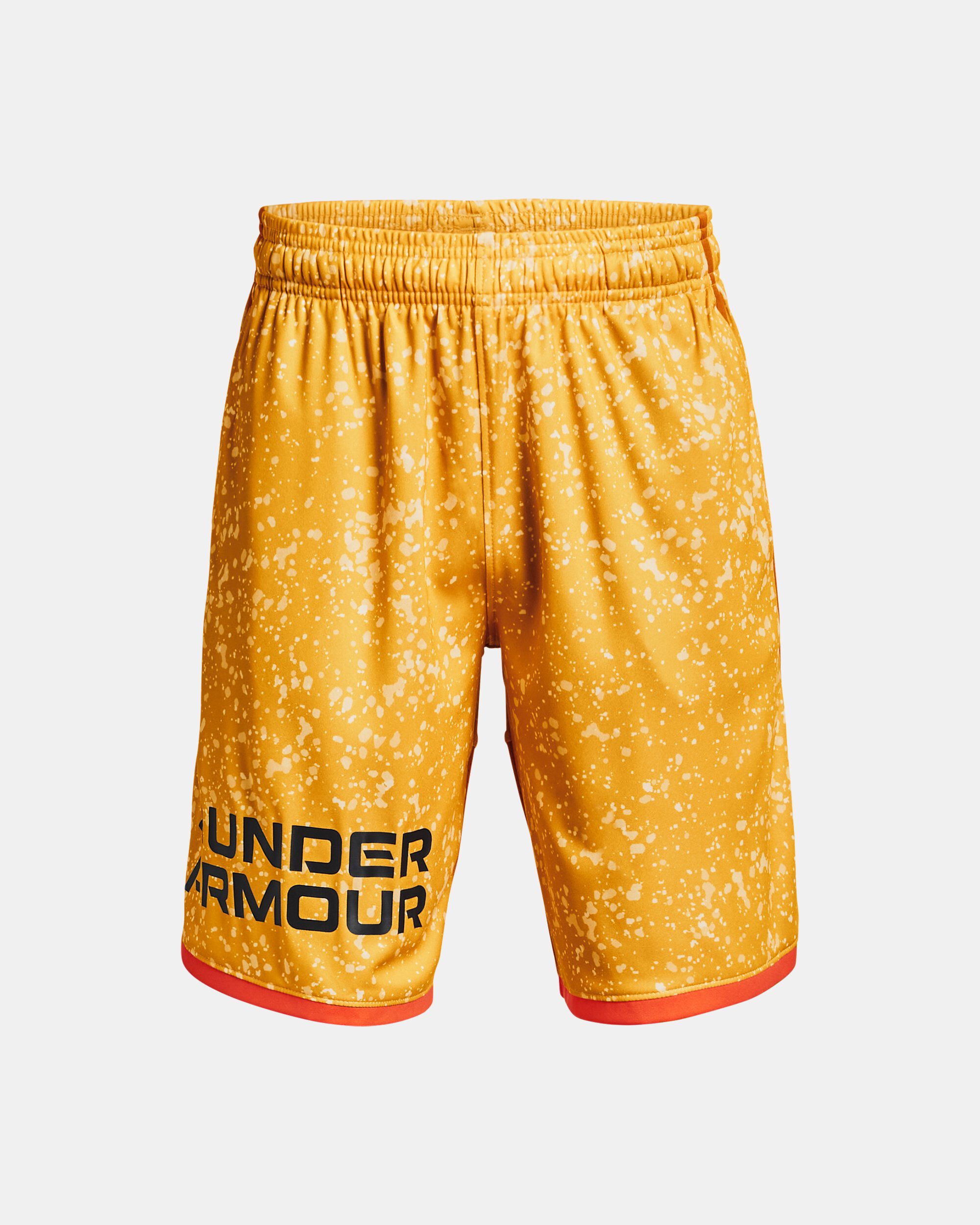 Buy Boys UA Stunt 3.0 Plus Shorts Orange in Dubai UAE Under Armour