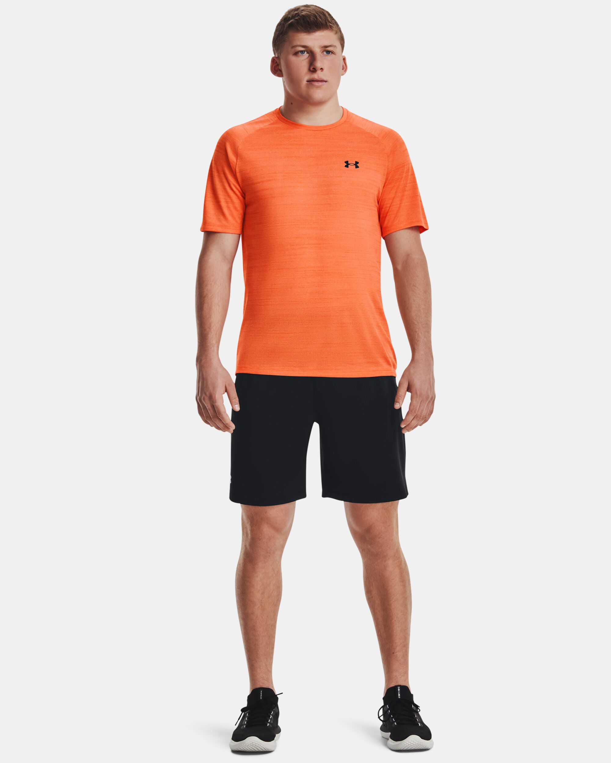 Orange under discount armour top