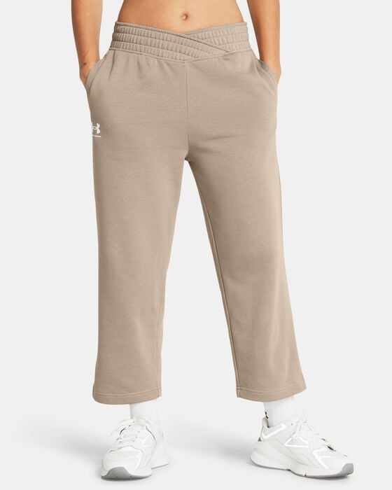 Women's UA Rival Terry Wide Leg Crop Pants image number 0