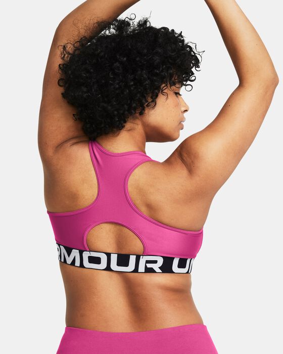 Women's HeatGear® Armour Mid Branded Sports Bra image number 6