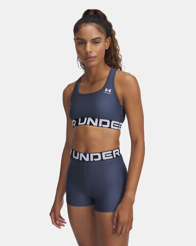 Women's HeatGear® Armour Mid Branded Sports Bra