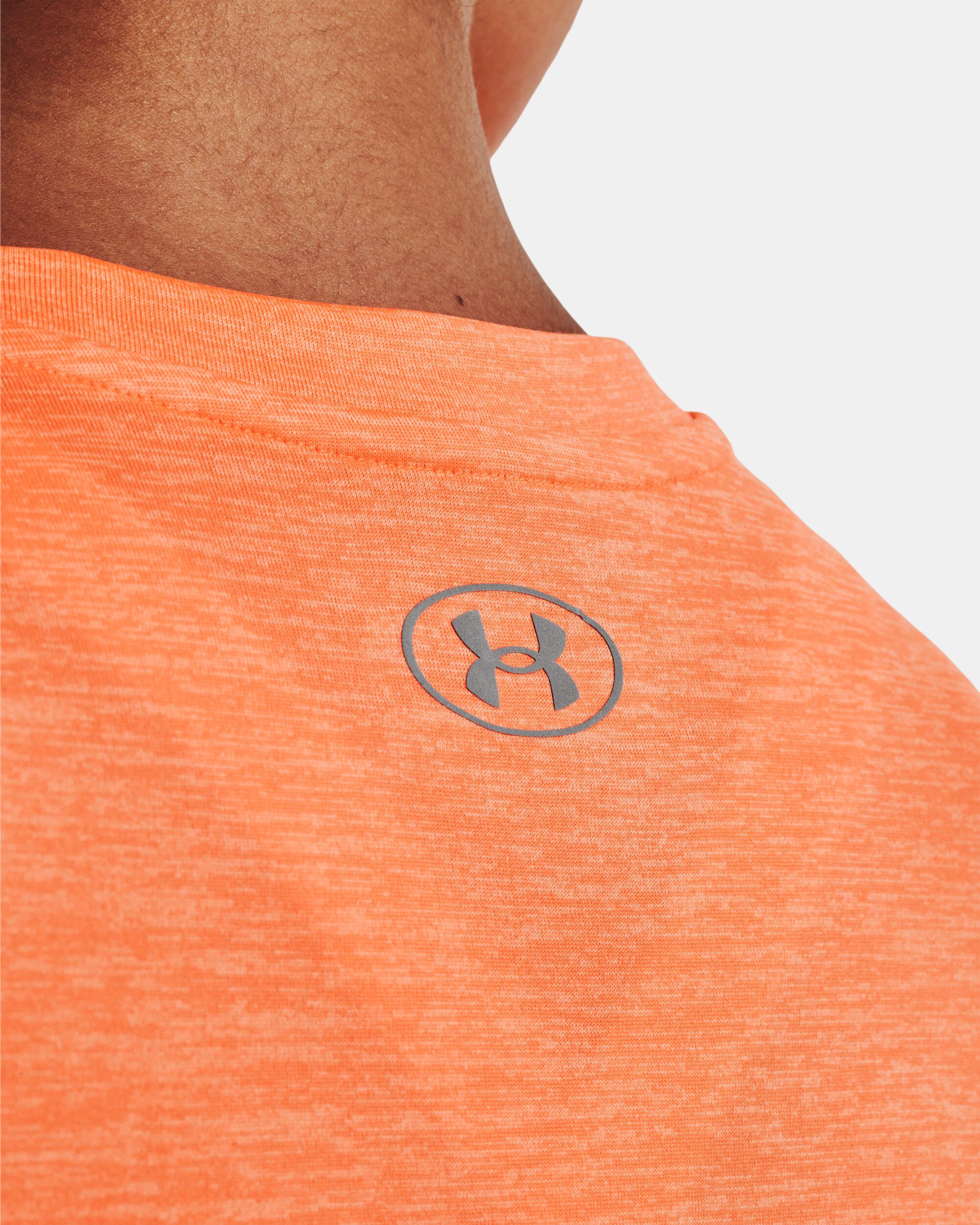Orange under top armour t shirt