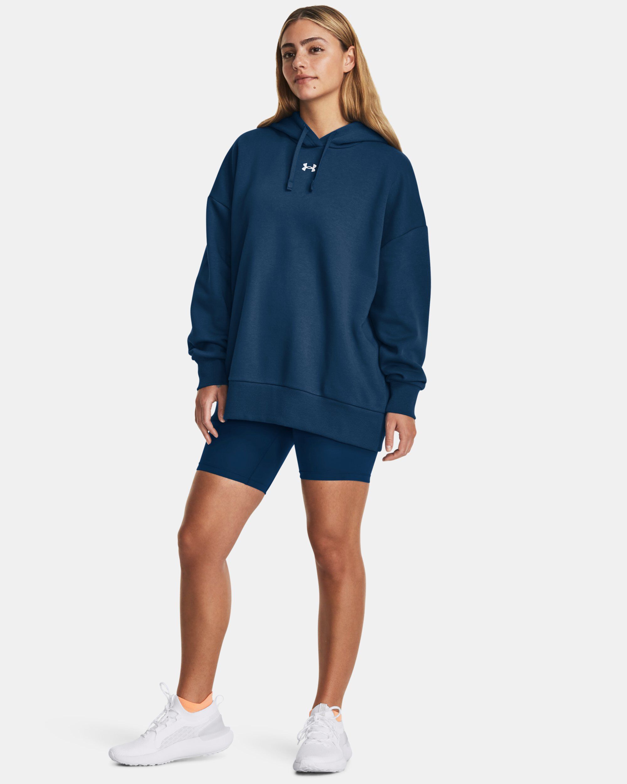 Under Armour Women s UA Rival Fleece Oversized Hoodie Blue in