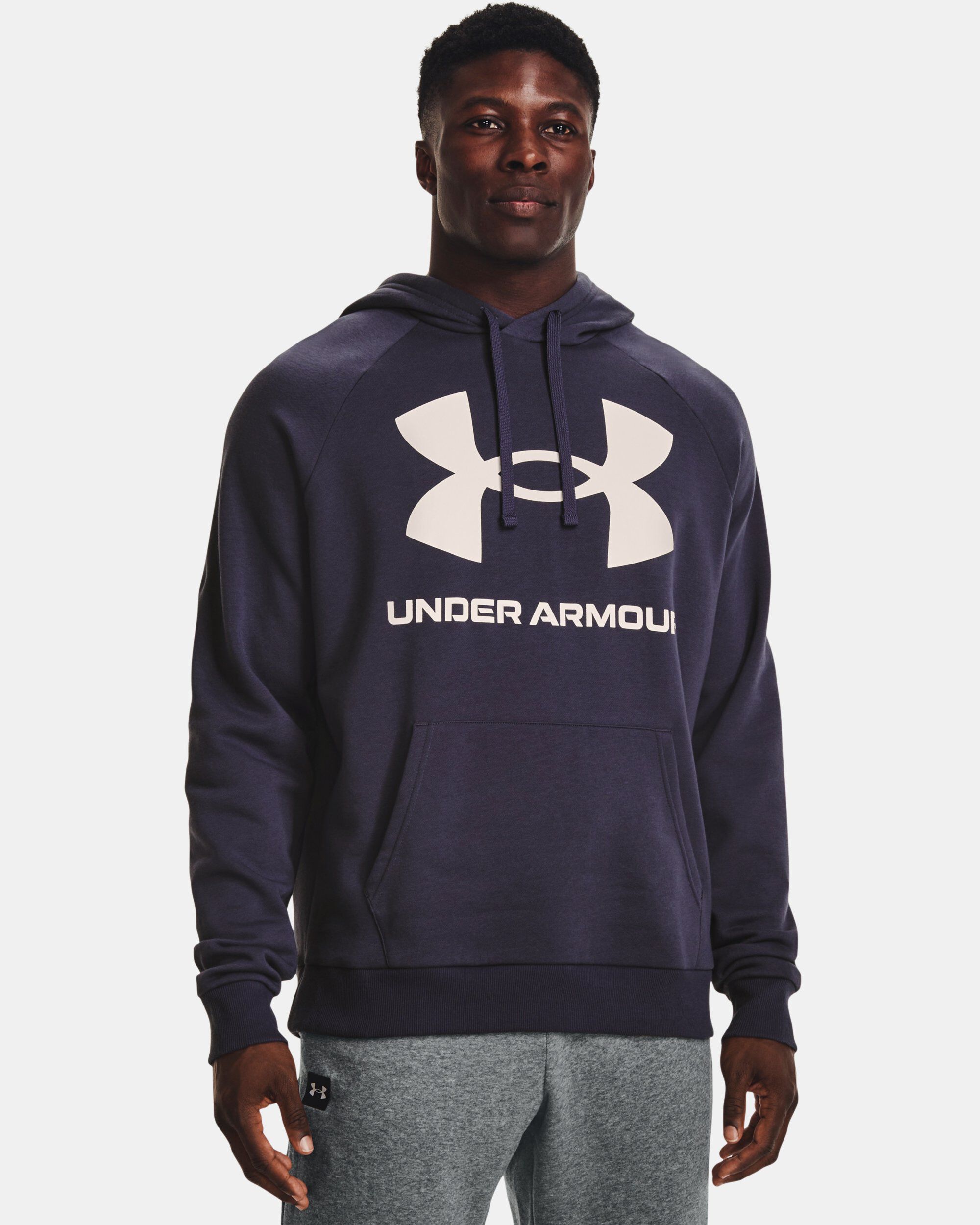 Under Armour Men s UA Rival Fleece Big Logo Hoodie Blue in Dubai UAE