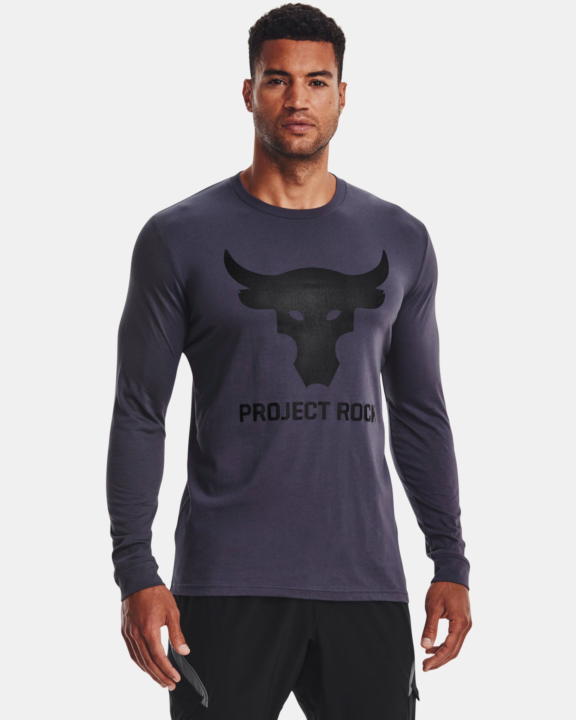 Under Armour Men s Project Rock Brahma Bull Long Sleeve Purple in