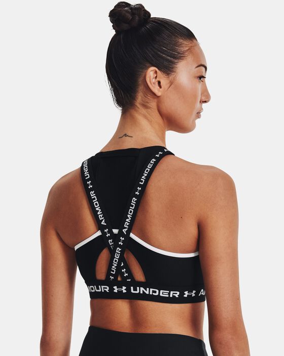 Black Under Armour Womens Armour Mid Sports Bra - Get The Label