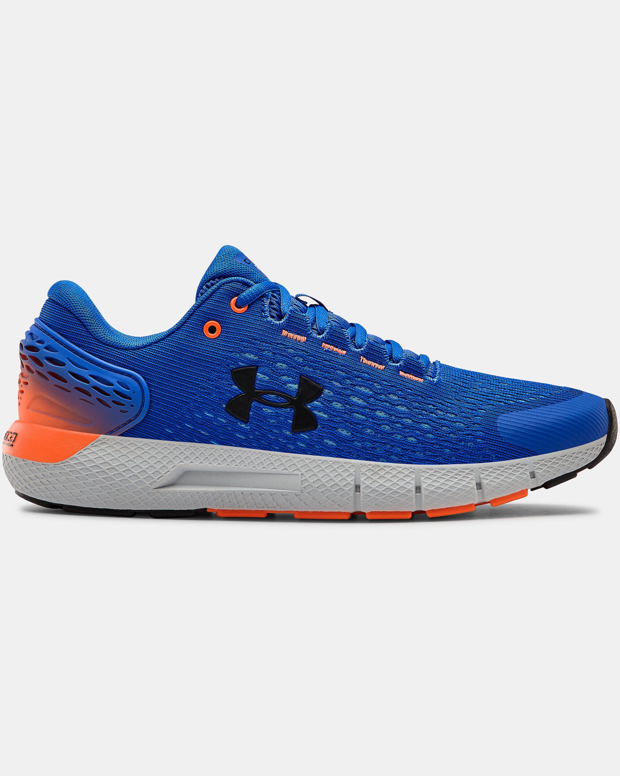 Orange and blue under armour shoes store