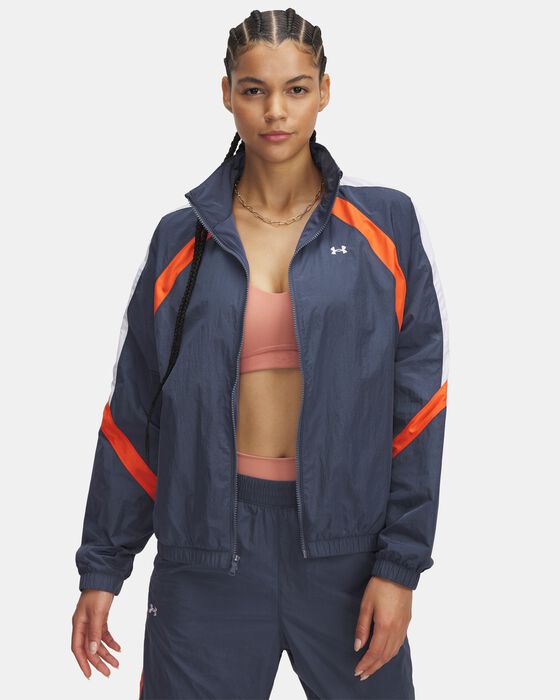 Women's UA Icon Crinkle Track Jacket image number 0