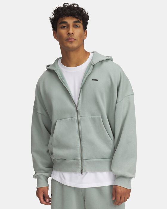 Men's UA Icon Heavyweight Fleece Wash Full-Zip image number 0