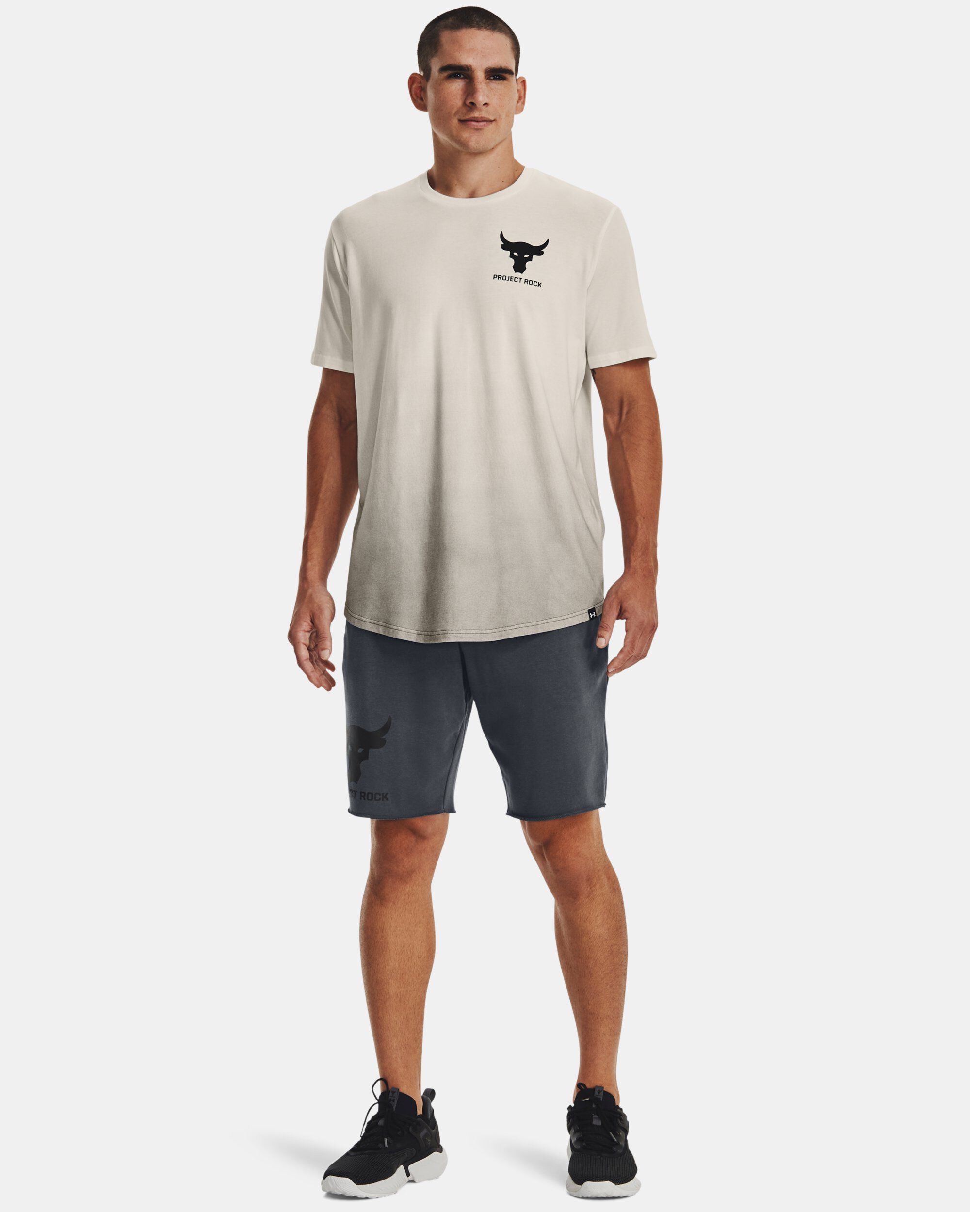 【UA ｘ Project Rock】Project Rock Terry Brahma Bull Shorts Shop Under Armour Men's Project Rock Terry Brahma Bull