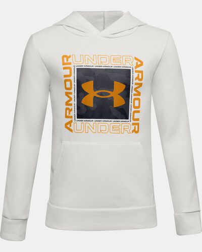 Boys' UA Rival Fleece Box Logo Hoodie