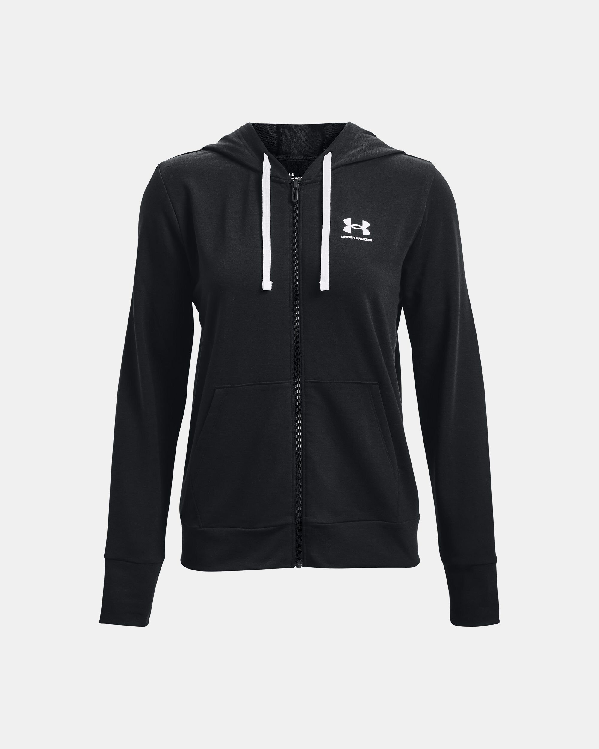 Women's black under sales armour zip up hoodie