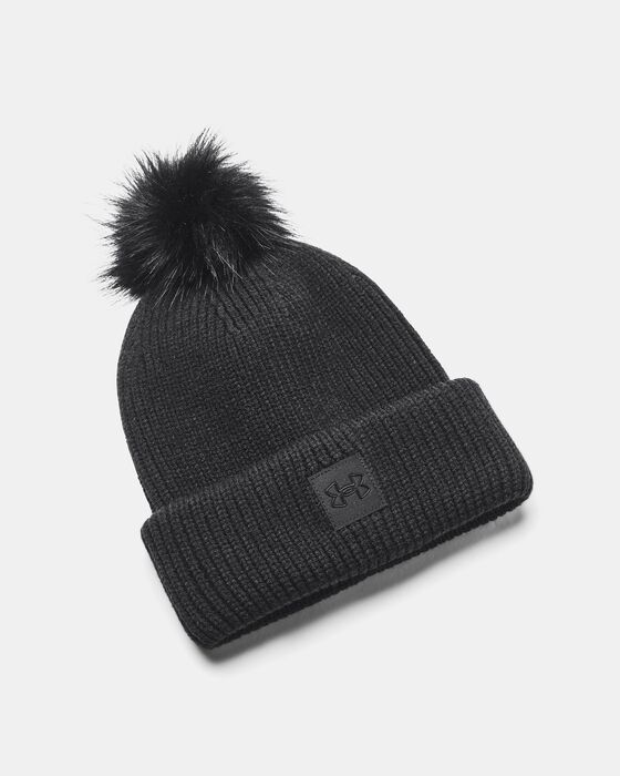 Women's ColdGear® Infrared Halftime Ribbed Pom Beanie image number 0